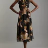 Tall Floral Georgette Woven Tie Maxi Dress
