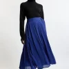 Tall Georgette Woven Pleated Maxi Skirt