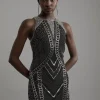 Tall Premium Embellished Sleeveless Cut Out Mini Dress