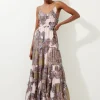 Tall Printed Paisley Maxi Cotton Woven Sun Dress