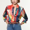Tall Satin Printed Woven Shirt
