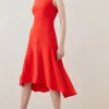 Tall Soft Tailored High Low Midi Dress