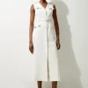 Tall Tailored Safari Belted Midi Dress