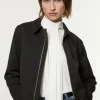 Tall Technical Crepe Tailored Metal Zip Detail Jacket