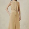 Tall The Founder Contrast Tipped Sleeveless Tailored Shirt Dress