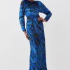 Tall Velvet Devore Midaxi Column Dress