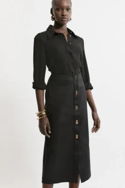 Techno Jacket And Midi Skirt Co-Ord
