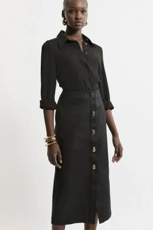 Techno Jacket And Midi Skirt Co-Ord