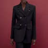 The Founder Compact Stretch Tailored Double Breasted Blazer