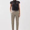 The Founder Petite Metallic Jacquard Slim Dress Pants