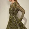 The Founder Snake Print Viscose Georgette Woven Midi Dress