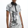 Tux Sequin Woven Mini Dress