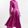 Twill Prom Woven Maxi Skirt