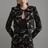 Velvet Cutwork Lace Detail Jacket