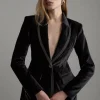 Velvet Groisgrain Tailored Blazer
