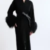 Viscose Blend Compact Knit Shealing Cuff Belted Coatigan