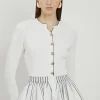 Viscose Blend Knit Peplum Jacket