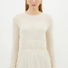 Viscose Blend Lightweight Knit Peplum Top