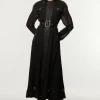Viscose Georgette Woven Trench Midi Dress