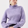 Wool Blend Cosy Funnel Knit Sweater