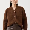 Wool Blend Cosy Slouchy Knit Cardigan