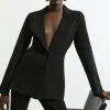 Wool Look Tailored Knit Jacket